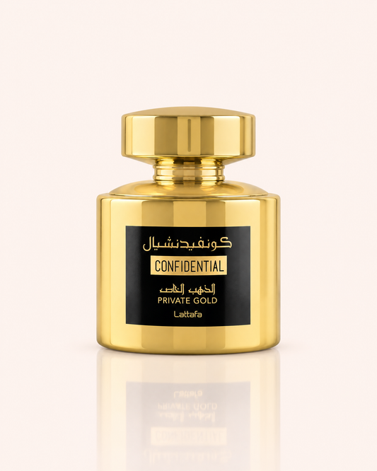 Lattafa Confidential Private Gold – Eau de parfum 100 ml – flacon